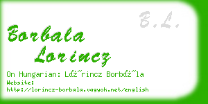 borbala lorincz business card